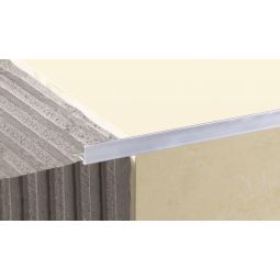 Perfil borde recto aluminio 12,5 mm Brenner