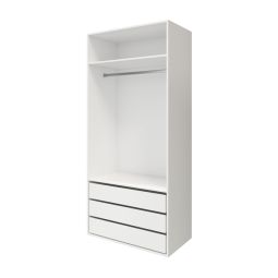 Armario completo Homny 1 columna y cajonera blanco 1 m