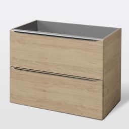 Mueble de baño suspendido Idalie color roble 80x45cm