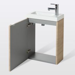 Mueble de baño suspendido Idalie color roble 60x45cm