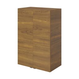 Mueble de baño auxiliar suspendido Idalie color nogal 90x60x36cm