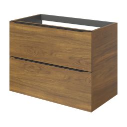 Mueble de baño suspendido Idalie color nogal 80x45cm