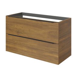 Mueble de baño suspendido Idalie color nogal 100x45cm
