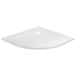 Plato ducha semicircular Calicia resina blanco 90x90 cm