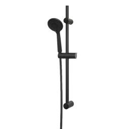 Barra de ducha ajustable Calicia negro mate