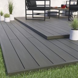 Lama composite Neva Premium gris 220x14,5 cm Blooma