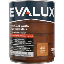 Barniz al agua cerezo satinado 750 ml Evalux