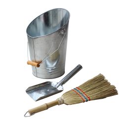 Cubo galvanizado con accesorios