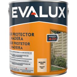 Lasur agua mate incoloro 2,5 L Evalux