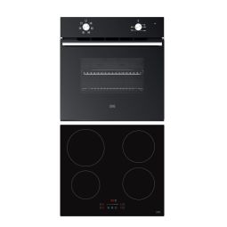 Pack horno y placa de inducción 4 fuegos Cooke & Lewis