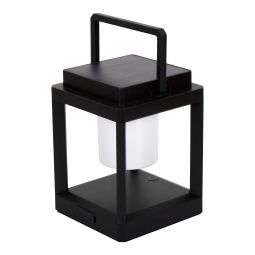 Lampara solar usb negro 400lm 5000k ip44 6h