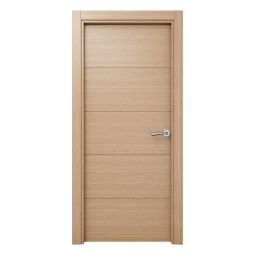 Puerta de Interior maciza lacada Garban roble miel 62,5cm izquierda con tapajuntas Geom