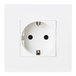 Enchufe 2P+T Schuko blanco