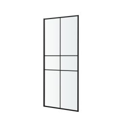 Mampara de ducha fija 70 cm Negro nate Izza