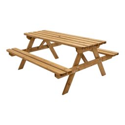 Mesa picnic marron 170x141x71cm de madera GoodHome