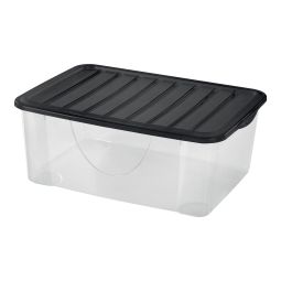 Caja de plástico con tapa 27 l 59 x 39 x 16 cm