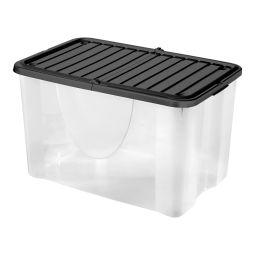 Caja de plástico con tapa 58 l 57,3 x 39 x 35,3 cm
