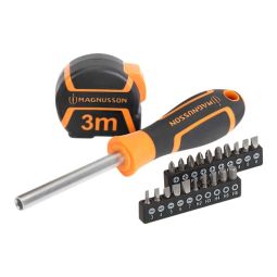 Set flexómetro y destornillador de carraca Magnusson
