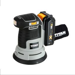 Lijadora excentríca 18V con batería 2Ah Titan