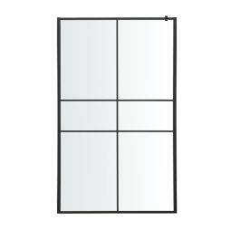 Mampara de ducha ducha fija Izza negro 120 cm