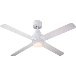 Ventilador de techo con luz Ignacius DC 4 aspas reversibles 132 cm blanco