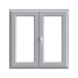 Ventana PVC oscilobatiente blanco derecha 100x100 cm