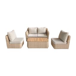 Conjunto de jardín de madera de Acacia para 4 personas Elos GoodHome