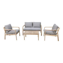 Conjunto de jardín de madera de Acacia para 4 personas Riveo GoodHome