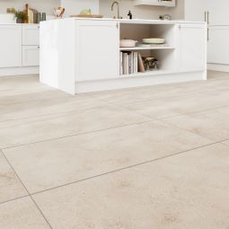 Suelo porcelánico rectificado gran formato piedra marfil mate 60x120cm Vurda