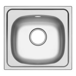 Fregadero inoxidable cuadrado Bundt 1 seno 46,5x43,5cm