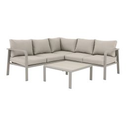 Conjunto de jardín esquinero de aluminio para 5 personas Mallia GoodHome