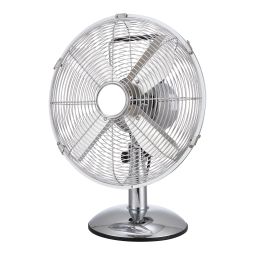 Ventilador de sobremesa metálico cromo 30cm