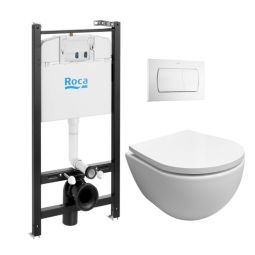 Roca active + blanco brillo + wc ab swiss soft-close