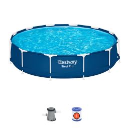 Piscina desmontable tubular Bestway steel pro ø366 x 76 cm con depuradora d
