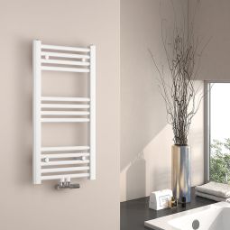 Emke radiador toallero agua caliente blanco 75x40cm conexión central