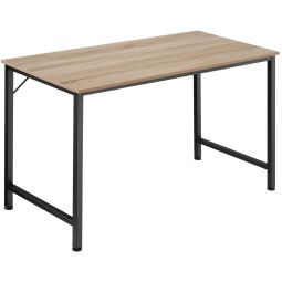 Escritorio estilo industrial estructura de acero 140 cm madera clara