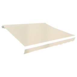 vidaXL tela de repuesto para toldo crema 3,5x2,5 m poliéster