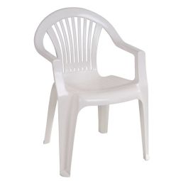 Silla de jardín monoblock 54x56x80cm de resina Braga