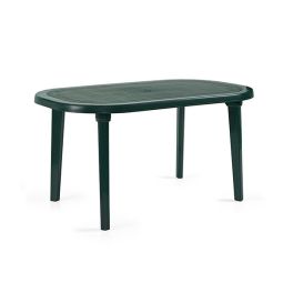 Mesa de jardín ovalada 140x83x72cm de polipropileno
