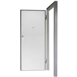 Puerta acorazada Lor 4r blanca izquierda 208x88cm