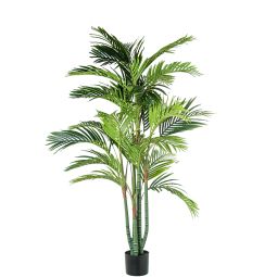 Planta artificial palmera bambu 180 cm 6 troncos 26 hojas