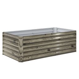Jardinera exterior 180x90x57.5 cm acero galvanizado color marrón Outsunny