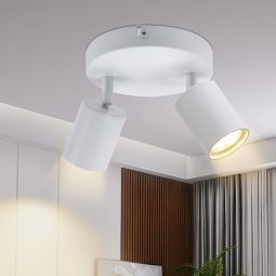 Nettlife lámpara de techo blanca gu10 15x15
