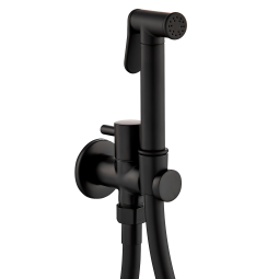 Valaz grifo de bidet empotrado redondo 1 vía negro mate