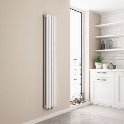 Emke radiador agua caliente tubo redondo blanco 160x24 cm doble capa
