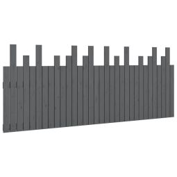 vidaXL cabecero de cama de pared madera maciza pino gris 204x3x80 cm