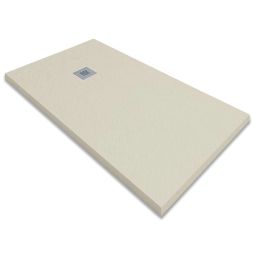 Plato ducha resina | válvula desagüe y rejilla | beige | 70 x 180cm