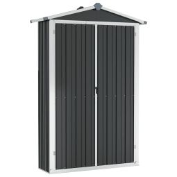 vidaXL cobertizo de jardín acero galvanizado antracita 116x45x175cm