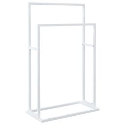 vidaXL toallero de pie de hierro blanco 48x24x78,5 cm