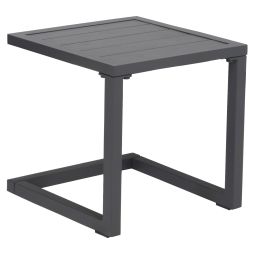 Mesa auxiliar barbados de aluminio gris antracita